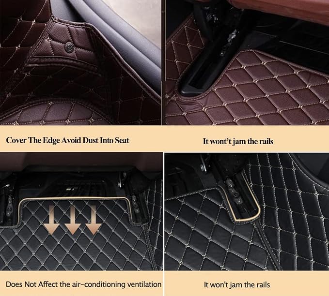 Custom Car Mats with Text & Image Personalization, Upload Your Own Word/Name/Photo, All-Weather Leather Floor Liners for SUV Sedan Truck(Dark Green)