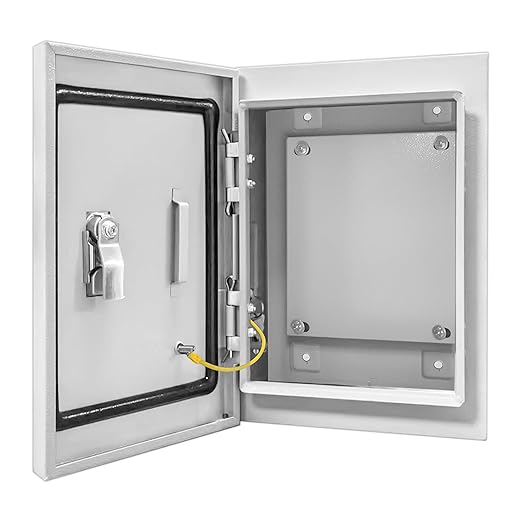Outdoor Electrical Box 10 x 8 x 6''D NEMA 4X Enclosure Steel Box, Waterproof &