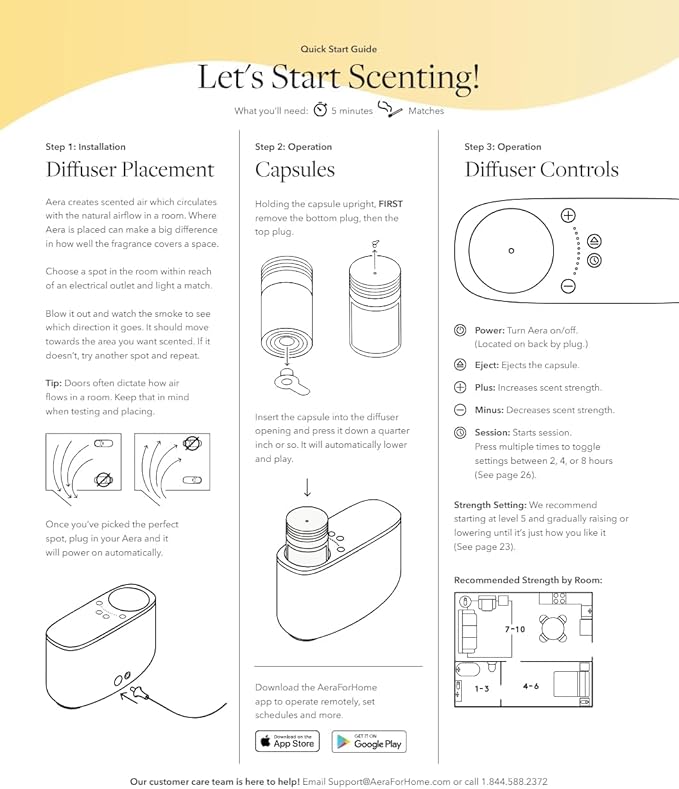 Aera Essential Oil Fragrance Diffuser + Citrus Scent Refill