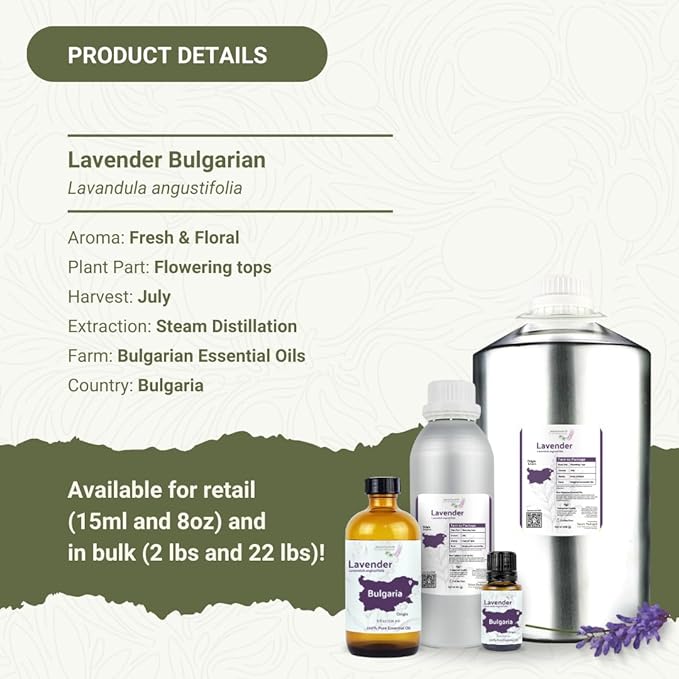 Lavender Oil - Bulgarian Essential Oils - Lavender Diffuser - Pure Therapeutic