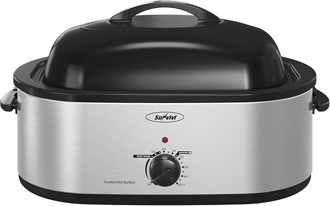 Sunvivi 24lb 20-Quart Roaster Oven, Electric Roaster Oven