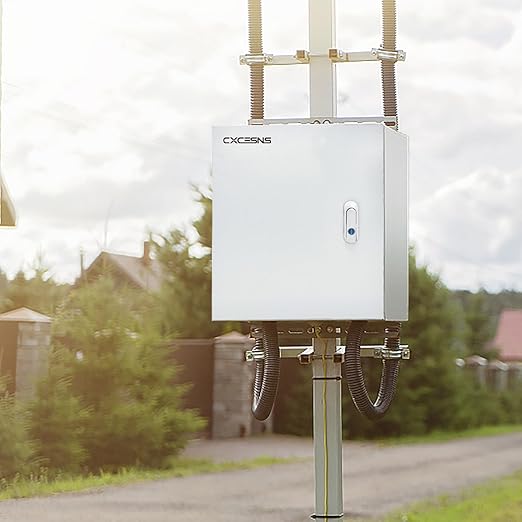 Outdoor Electrical Box 12 x 12 x 8''D NEMA 4X Enclosure Steel Box, Waterproof &