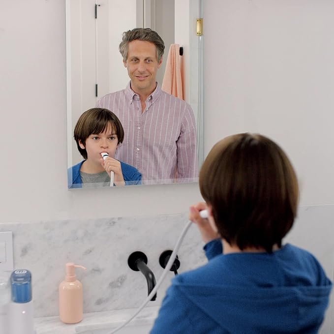 Mirrorons Beveled Mirror, Hangs Horizontally or Vertically. Upgraded