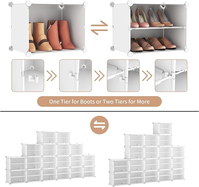 ROJASOP Portable Shoe Rack Organizer