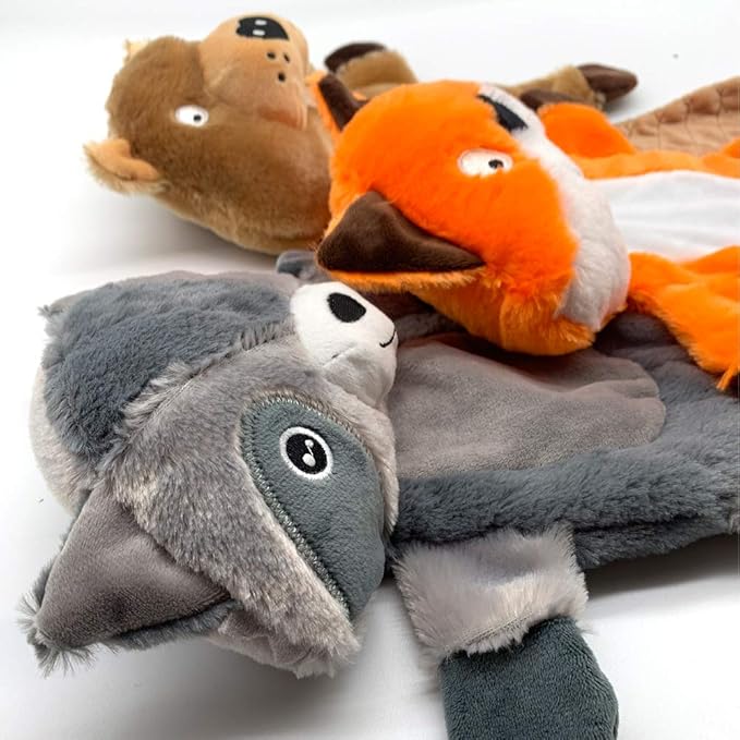 Jalousie Multipack Dog Squeaky Toys Strong Almost Indestructible, with Added Liner for Longer Play Dog Chew Toys (3 Pack - XLarge)