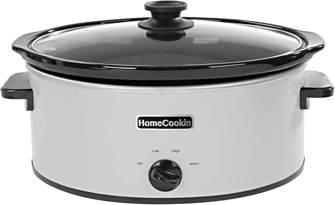 HOMECOOKIN 7 Quart Slow Cooker Oval Manual Pot Food Warmer