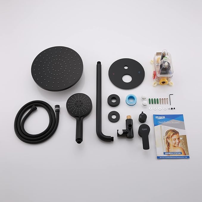 Iriber Shower System Wall Mounted Shower Faucet Mixer Set