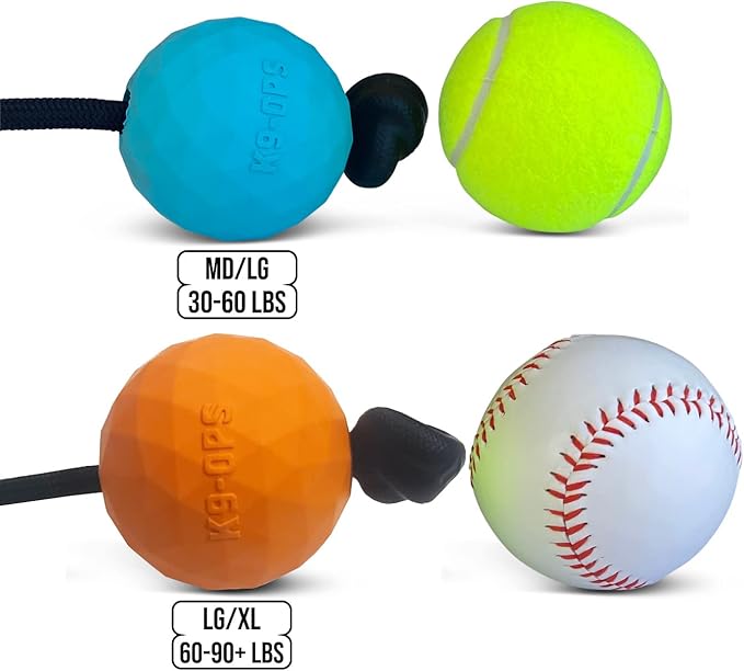 K9 Ops Dog Ball on a Rope Moki Tug Toy - Solid Rubber Fetch Training Reward - Large Dogs Tugs Durable Aggressive Chewers (Envy Green, LG/XL)