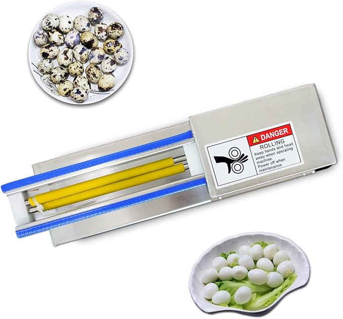 Electric Quail Egg Peeler Machine with 18W Motor,Stainless steel Commercial Quail Egg Sheller, 110V
