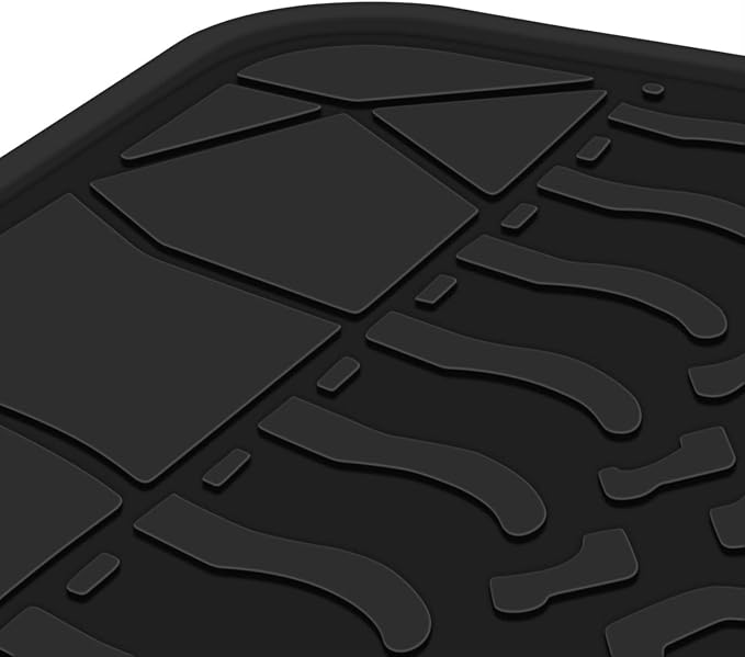 Cargo Liners Custom Fit for Jeep Wrangler JK Unlimited JKU 4 Door Sahara Rubicon 2015 2016 2017 2018 Trunk Mats Full Black Rubber All Weather with Subwoofer Heavy Duty Odorless