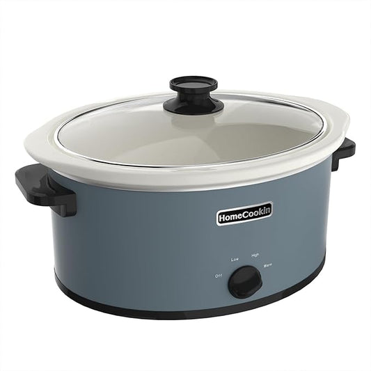 HOMECOOKIN 8 Quart Slow Cooker Oval Manual Pot Food Warmer