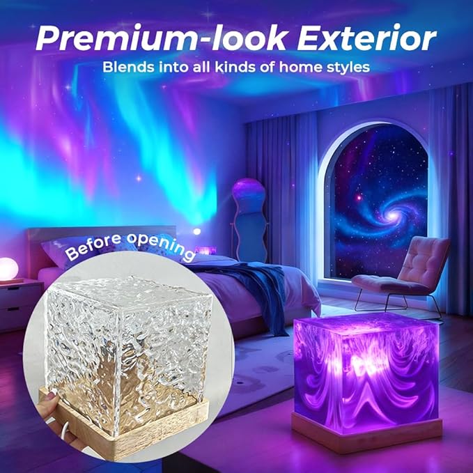 Northern Dreamscape Projector, 2026 New16 Color Aurora Light Projector, Mood Lighting for Bedroom, Perfect Christmas Gifts for Teens, Aurora Lamp for Decoration (Touch Version with Bluetooth Speaker)