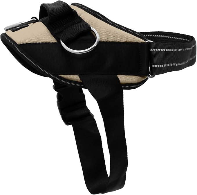 ShawnCo Essential Dog Harness, No-Pull Pet Vest (Driftwood,S) | 3 Leash Clips, Easy On, No-Choke, Reflective, Adjustable Fit, Padded Comfort, Control Handle, For Small, Medium & Large Dogs