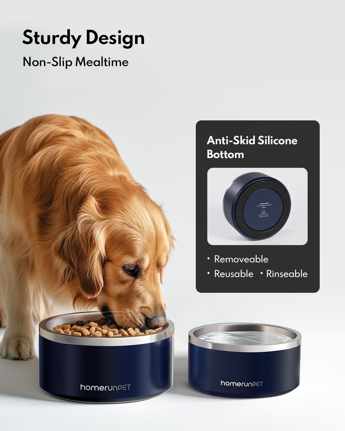 Insulated Steel Feeding Bowls. Keeps water cool and food fresh through the day.