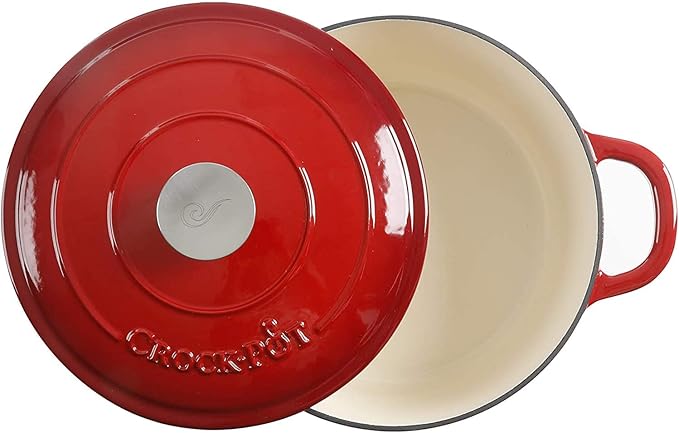 Crock-Pot Artisan 3-Quart Round Enameled Cast Iron Dutch Oven – Gradient Red