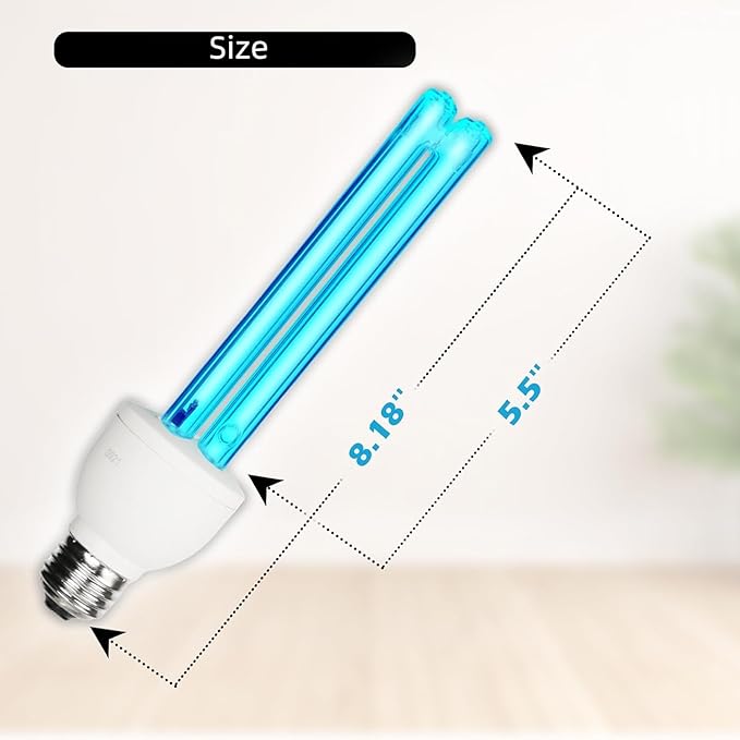 6 Pack 25 Watts UVC Light Bulb Ozone Free, Replacement UV Light Bulb