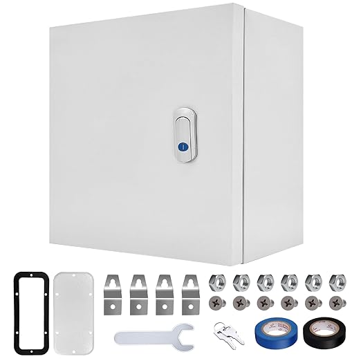 Outdoor Electrical Box 16 x 16 x 8”D NEMA 4X Enclosure Steel Box, Waterproof &
