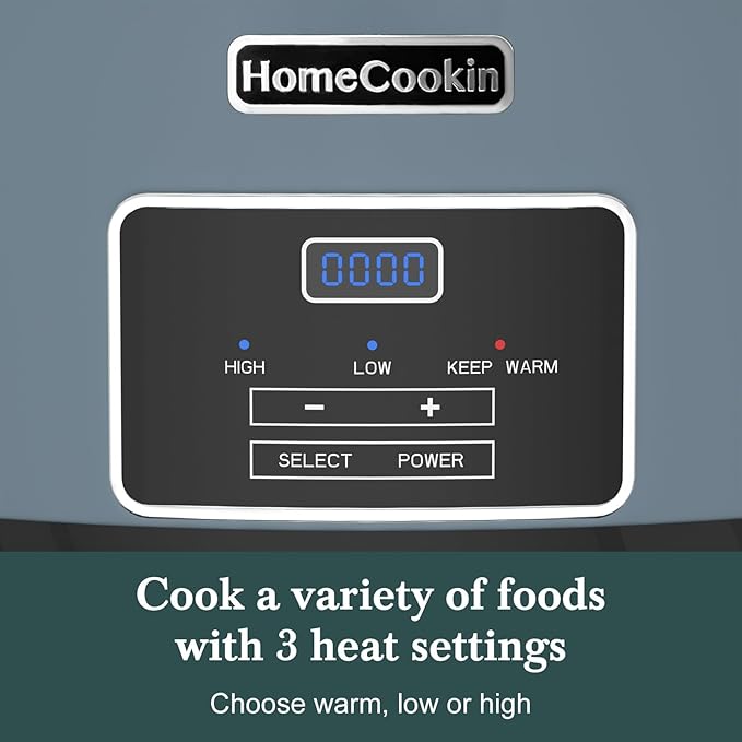 HOMECOOKIN 6-Quart Programmable Slow Cooker