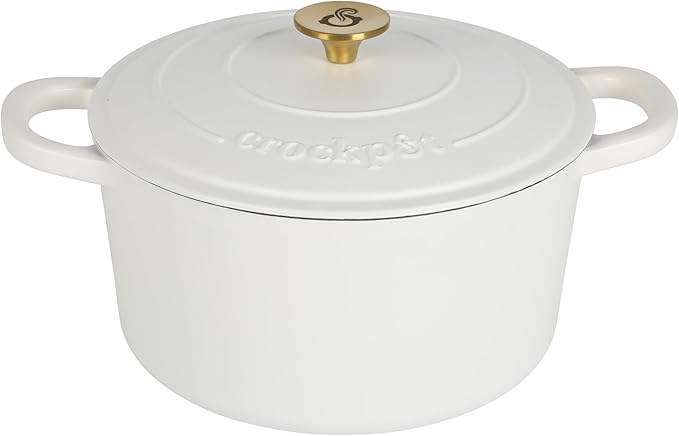 Crock-Pot Artisan 5-Quart Round Dutch Oven – Matte Linen White