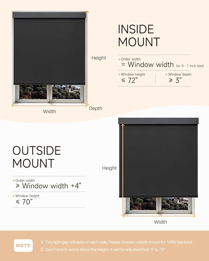 Smart Roller Shades for Windows, Alexa Blackout Motorized Blinds