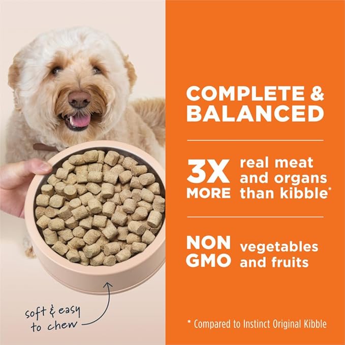 Instinct Freeze Dried Raw Meals, Natural Dry Dog Food, Grain Free - Real Beef, 25 oz. Bag