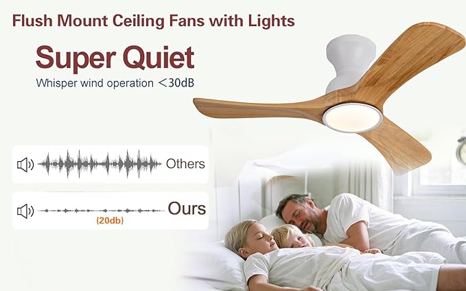 Gaizw 42 Inch Low Profile Ceiling Fans