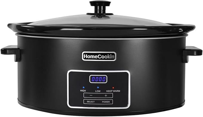 HOMECOOKIN 6 Quart Programmable Slow Cooker, Kitchen Appliances, Perfect