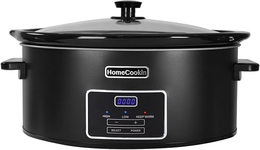 HOMECOOKIN 6 Quart Programmable Slow Cooker, Kitchen Appliances, Perfect