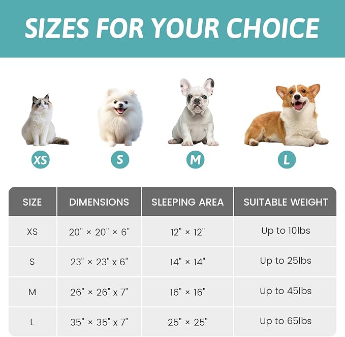Dog Bed with Hooded Blanket, Round Fluffy Anti-Anxiety Pet Bed for Small Dogs & Medium Dogs, Cozy Donut Cuddler with Machine Washable Faux Fur & Anti-Slip Bottom(26"×26"×7",Grey)