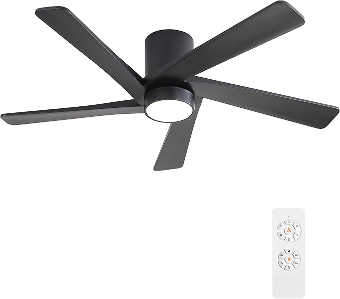 WINGBO 48 Inch Flush Mount DC Ceiling Fan