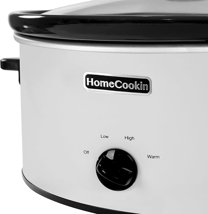 HOMECOOKIN 8 Quart Slow Cooker Oval Manual Pot Food Warmer