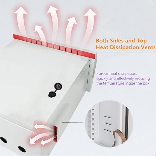 Outdoor Electrical Box 20'' x 16'' x 8'' One-Piece Ventilation Design