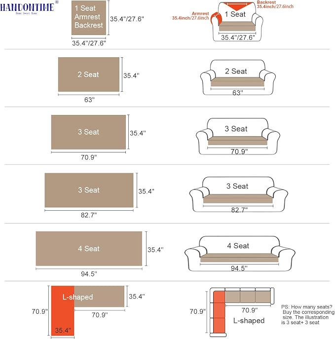 HANDONTIME Couch Cover for Dogs Washable, Fuzzy Sofa Cover for Pets Geometric Jacquard Non-Slip Couch Protector for Dogs Pet-Friendly Sectional Cushion Covers Pet Furniture Cover (Beige,35.4" x 94.5")