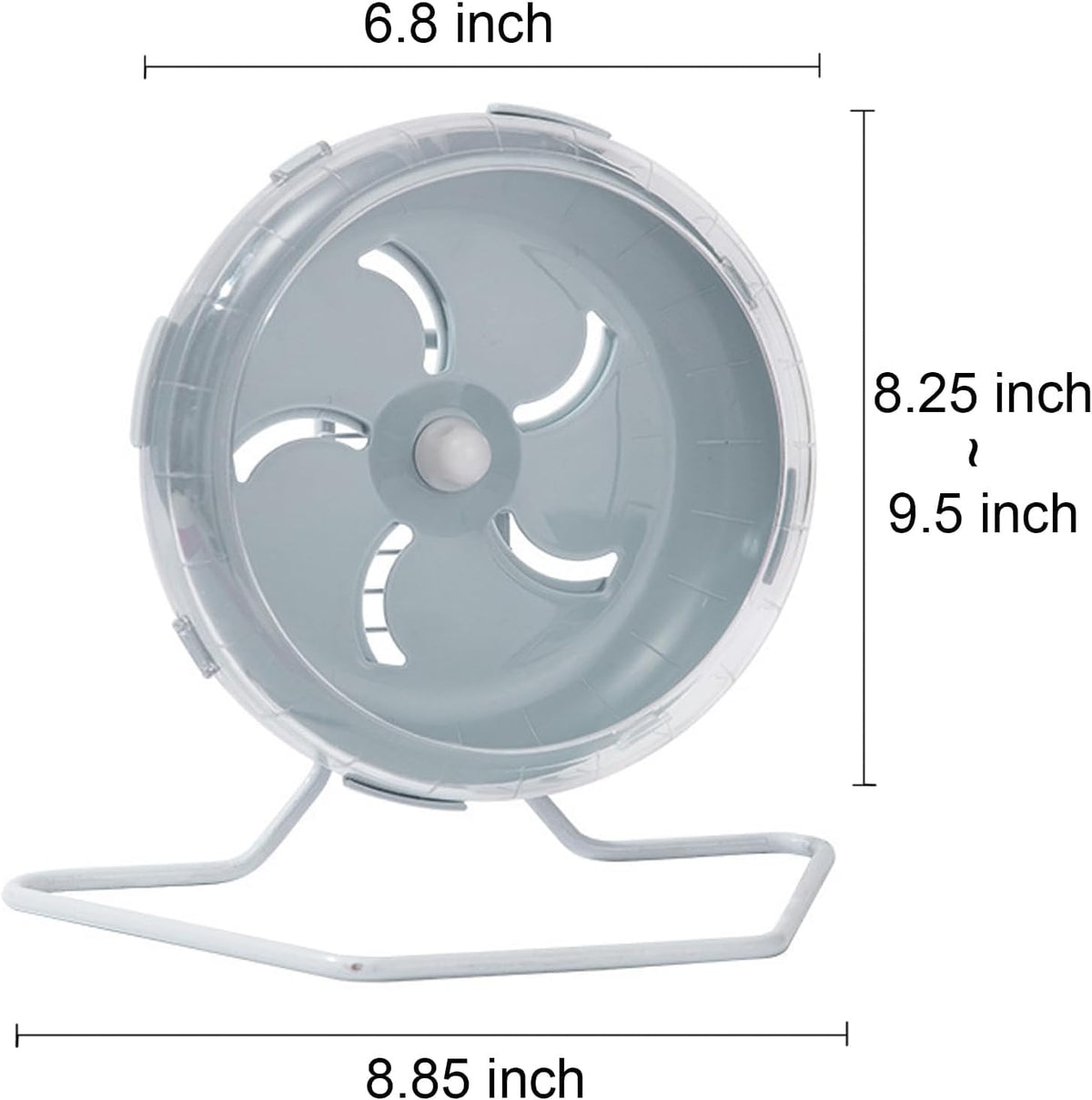 Jeeone Silent Hamster Wheel 7 inch, Hamster Exercise Wheel, Height-Adjustable Hamster Wheel Cage Accessories, Hamster Running Toys Small Animals Exercise Wheels (Blue)