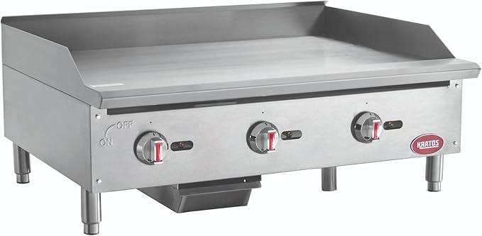 Kratos 36" Wide Commercial Countertop Griddle, Gas Hot Plate
