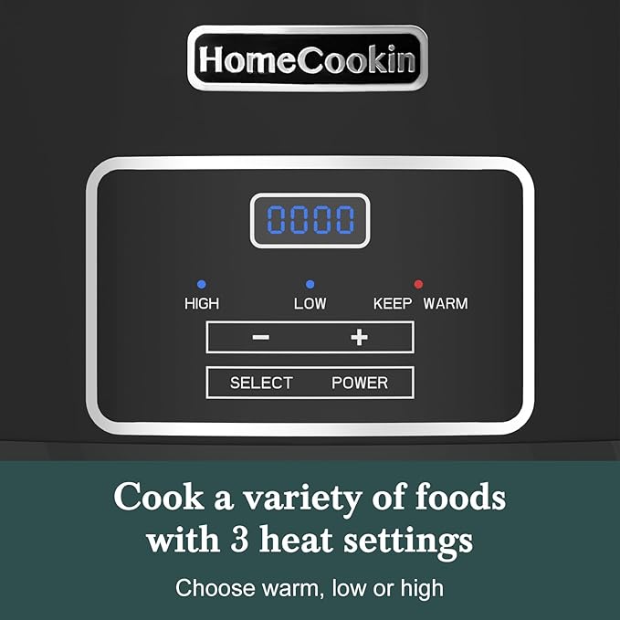 HOMECOOKIN 8-Quart Programmable Slow Cooker
