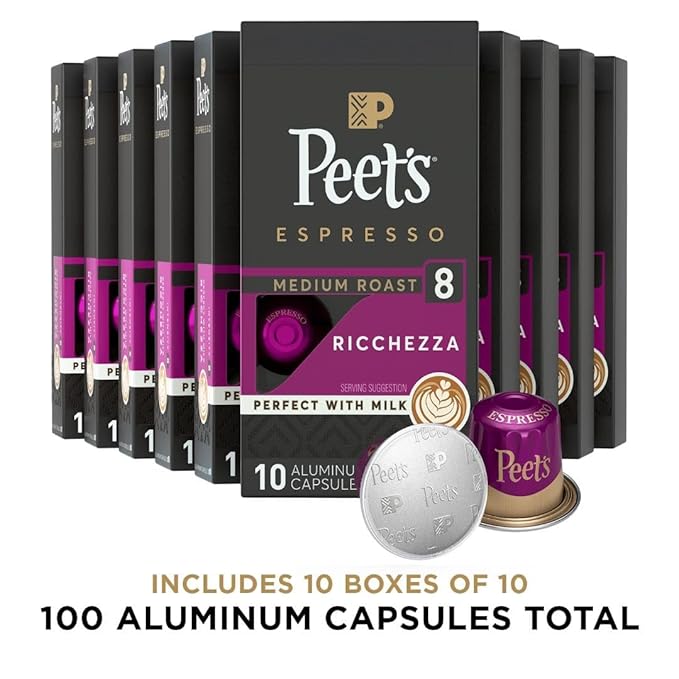 Peet's Coffee, Medium Roast Espresso Capsules, Compatible