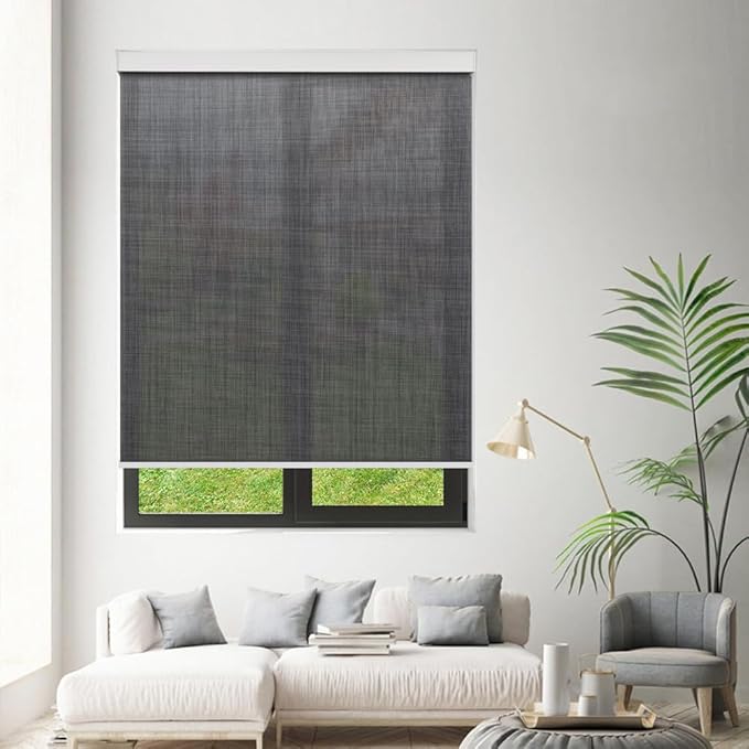 Tipiace Motorized Blinds with Remote Window Roller Shade Wireless Rechargeable