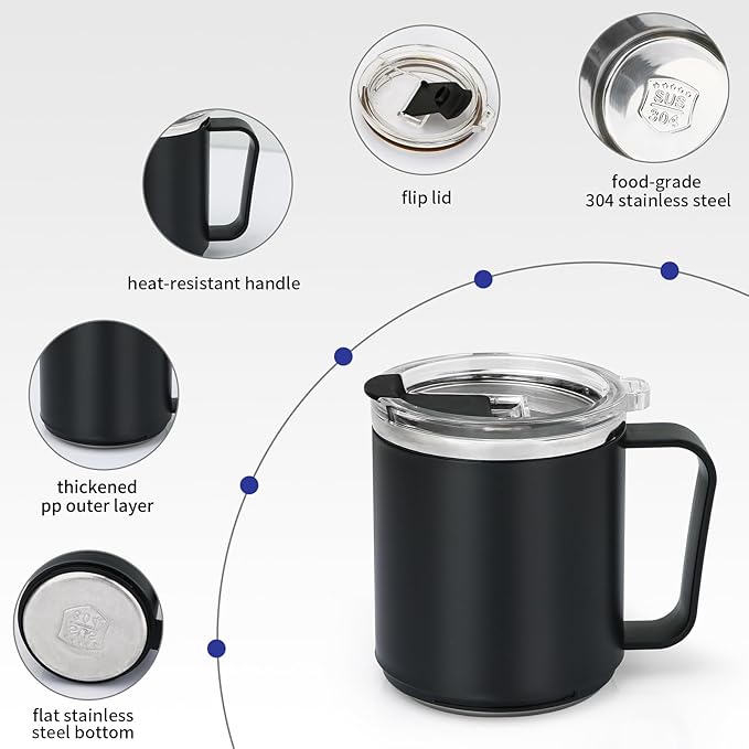 VOBAGA Coffee Mug Warmer with 15oz Mug Set, Electric Coffee Cup Warmer with