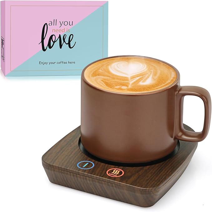 VOBAGA Coffee Mug Warmer & Mug Set, Coffee Cup Warmer