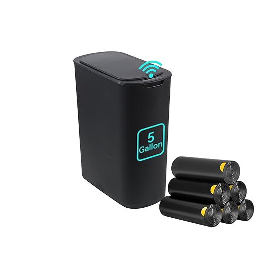 5 Gallon Motion Sensor Bathroom Trash Can Automatic Garbage Cans