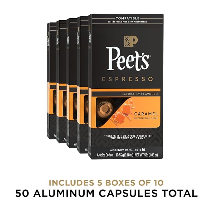 Peet's Coffee, Medium Roast Espresso Capsules, Compatible