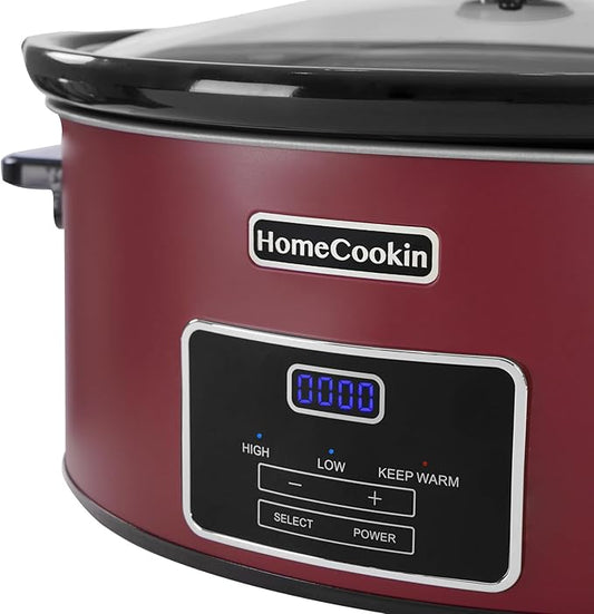 HOMECOOKIN 8 Quart Programmable Slow Cooker, Kitchen Appliances, Perfect