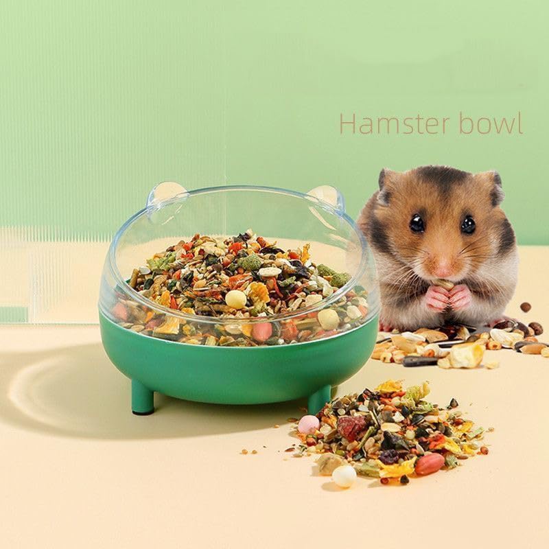 Meow&Woof Hamster Sand Bath Container, Large Sandbox Toilet Gerbil Batheoom, Tiny Chinchilla Dust Bathtub Sand Bath Box for Hamster Cage Accessories 6.5 Inch-Dark Green