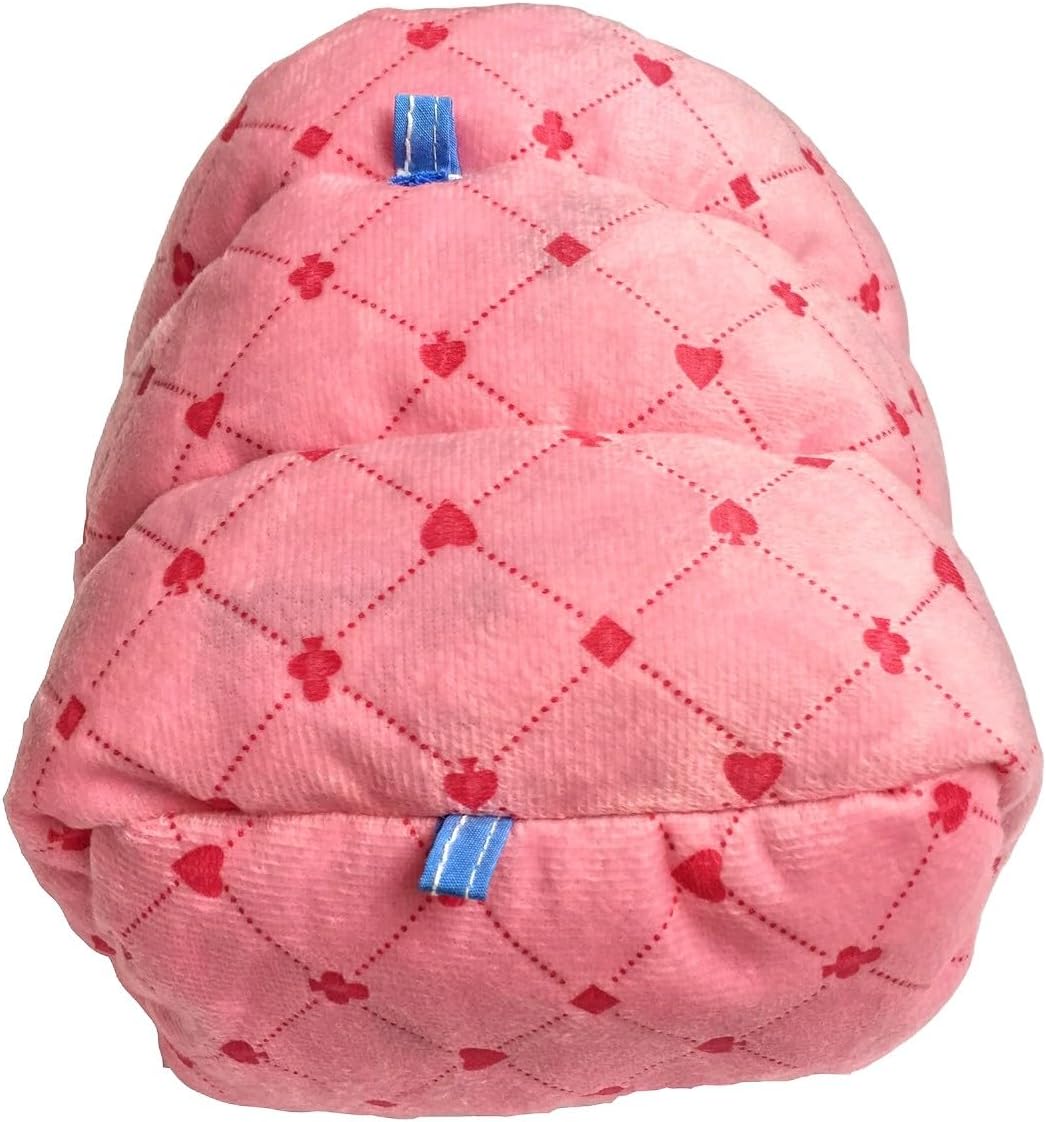 WOWOWMEOW Guinea Pig Cave Bed Small Animals Warm Cage Hanging Bed for Rat, Chinchilla, Hedgehog, Rabbit (M, Poker-Pink)