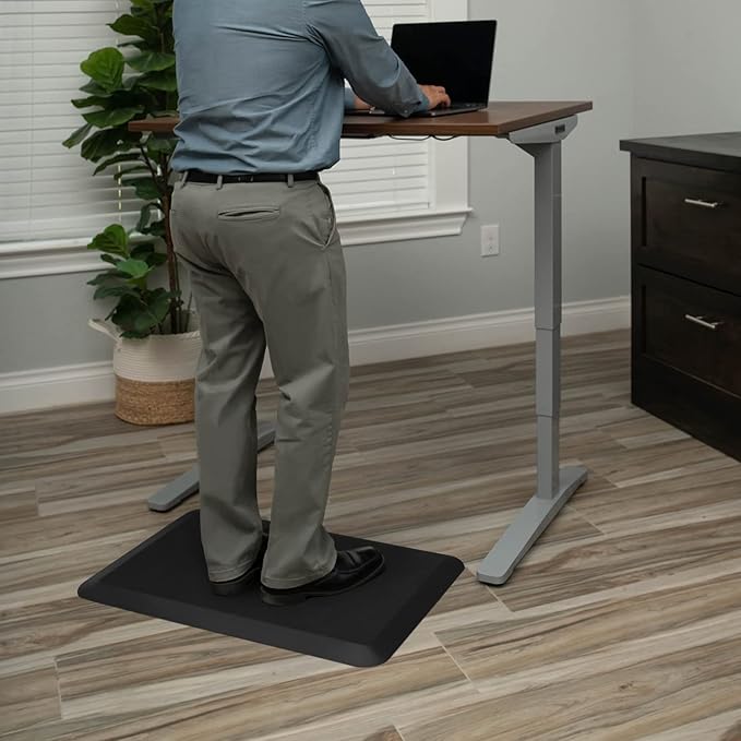 GelPro NewLife Designer Comfort Ergo-Foam Anti-Fatigue Kitchen Floor Mat, 20"x32", Leather Grain Jet