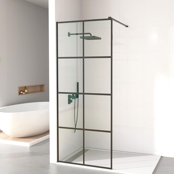 Mainzel 24" W x 76" H Fixed Shower Glass Panel, Frameless 3/8" ANSl Tempered