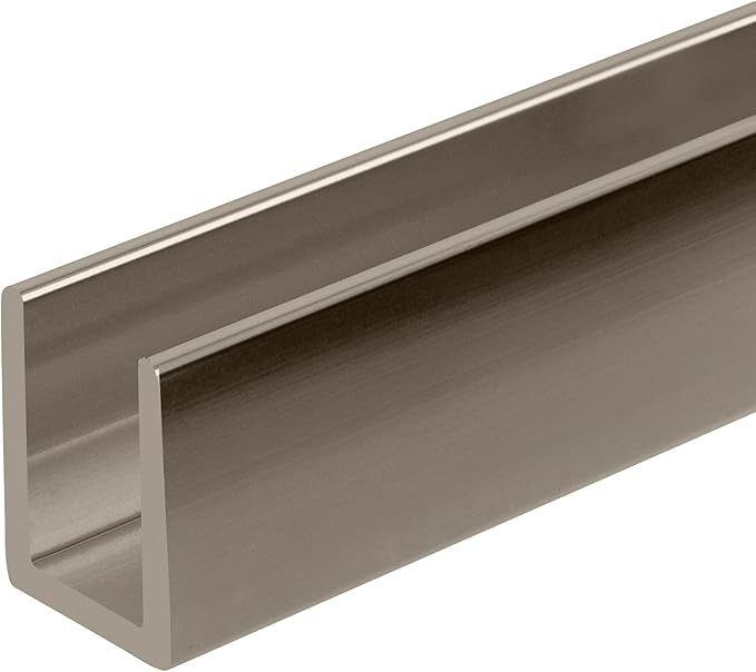 Brixwell SDCD38PN-CCP23-XCP50 Polished Nickel 3/8" Fixed Panel Shower Door Deep