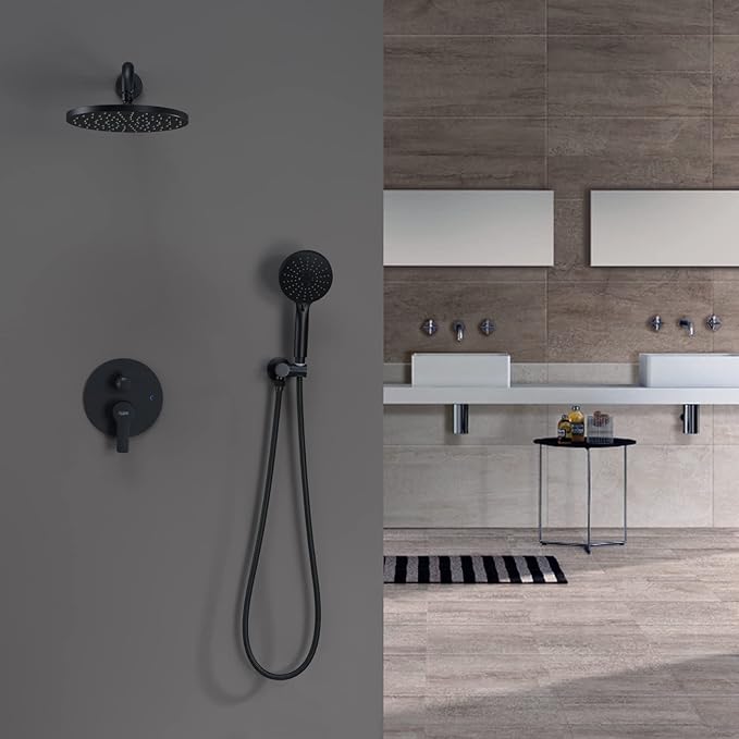 Iriber Shower System Wall Mounted Shower Faucet Mixer Set