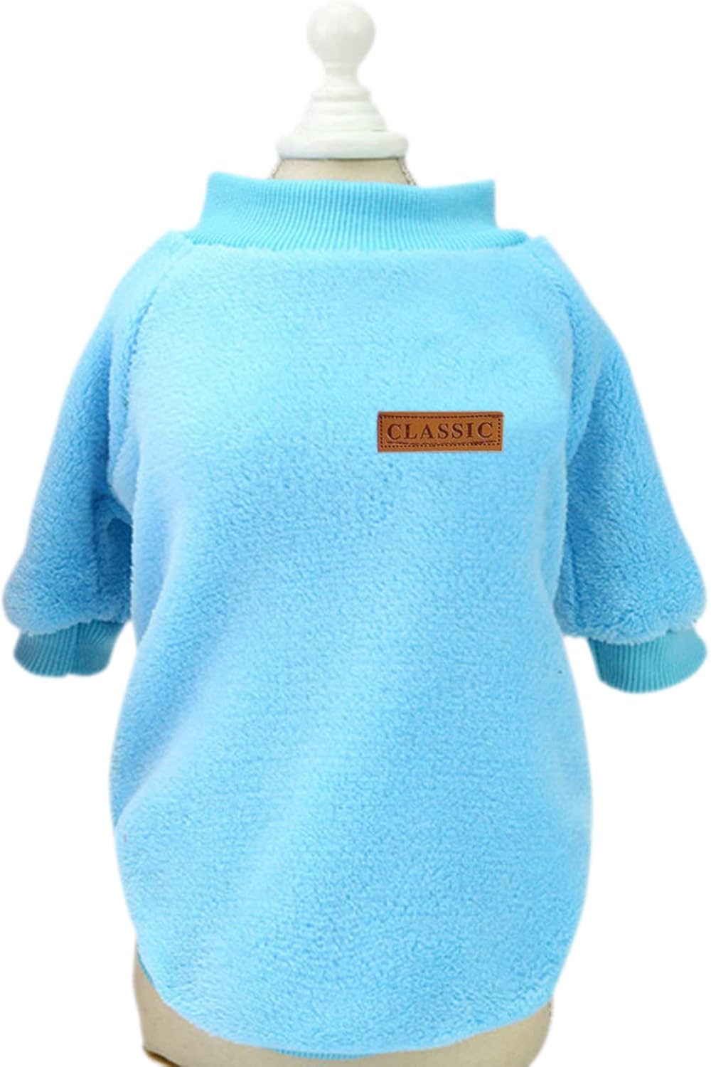 Jecikelon Pet Dog Clothes Dog Sweater Soft Thickening Warm Pup Dogs Shirt Winter Puppy Sweater for Dogs (Z01-Blue, X-Large)